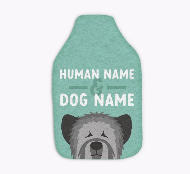Human and Dog Names: Personalized {breedFullName} Hot Water Bottle
